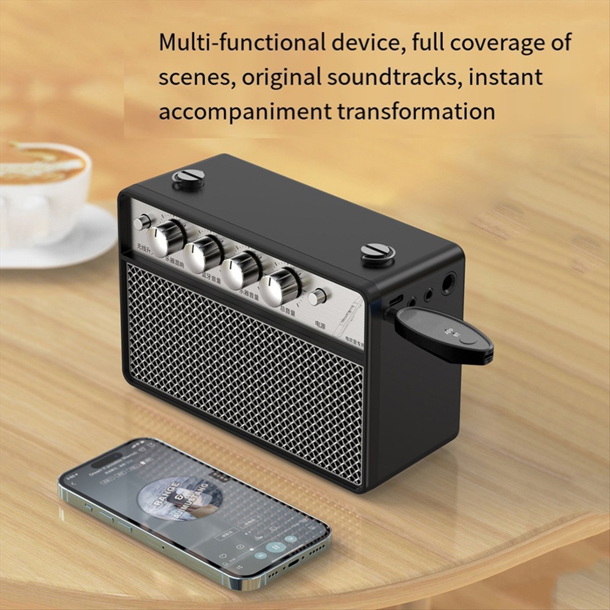 Audio And Music Splitter - อะแดปเตอร์รับสัญญาณเสียง 3.5/6.5 มม. Aux Wireless Vocal
