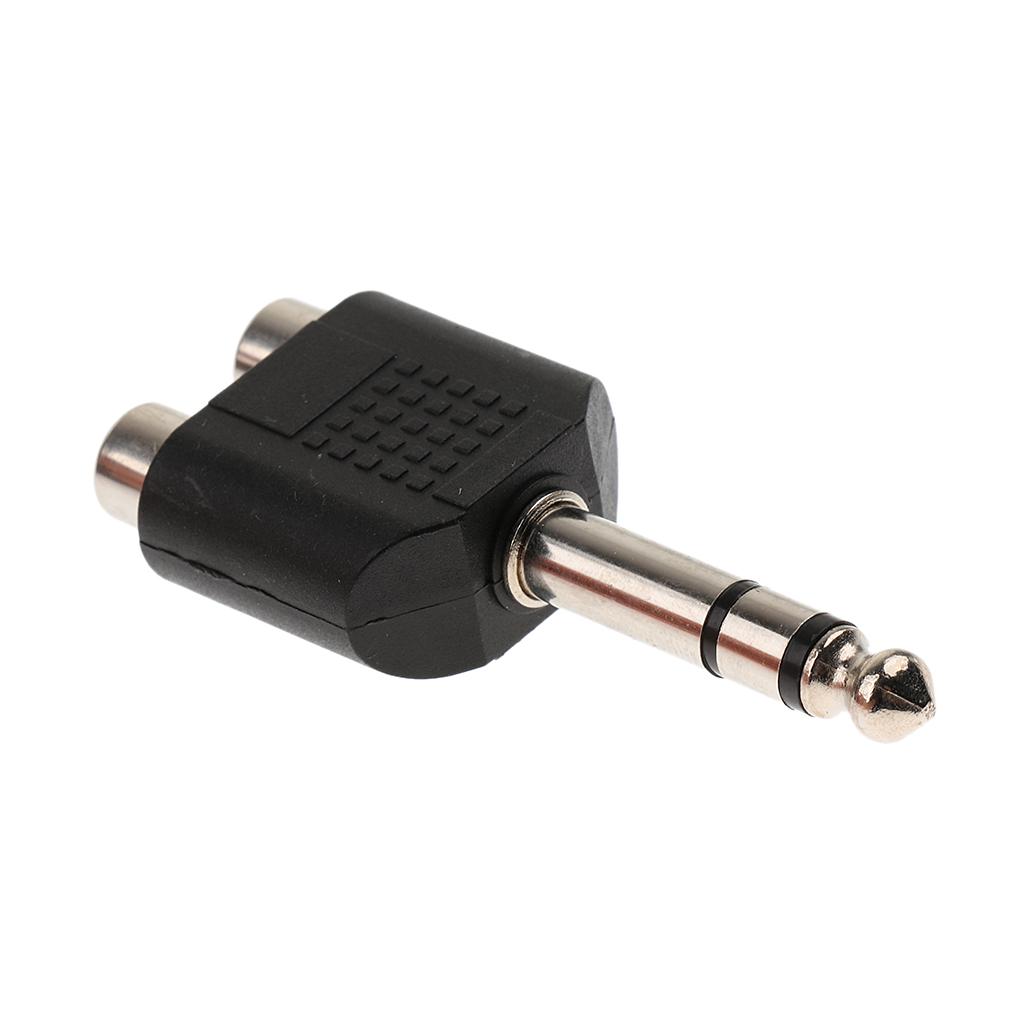Audio And Music Splitter - ตัวแยกเสียง 6.5 มม. เป็นสาย RCA คู่