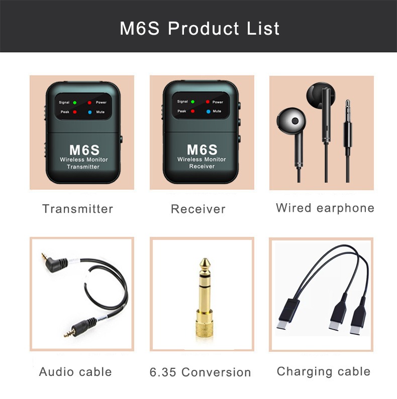 In Ear Monitor Iem - ระบบมอนิเตอร์แบบไร้สายสเตอริโอ 2.4G สำหรับหูฟังแบบใส่ในหู เหมาะสำหรับสตูดิโอ วงดนตรี การซ้อม