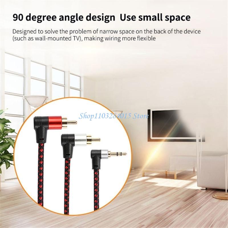 Audio And Music Splitter - R6FF 90 ° สาย RCA แจ็ค