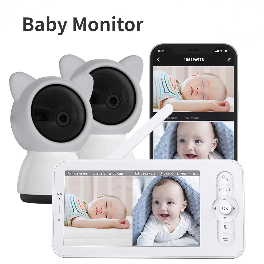 Audio Detect Music - Baby Monitor HD 5 นิ้ว LCD