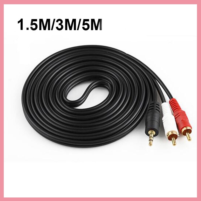 Audio And Music Splitter - สายแยกสัญญาณเสียง 3.5 มม. หัวแจ็คสเตอริโอชายต่อ 2 หัวแจ็ค
