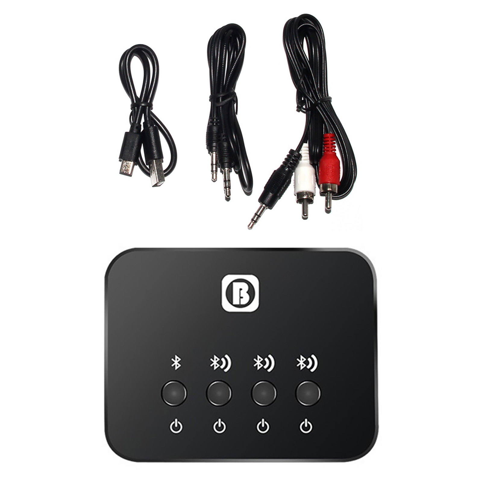 Audio And Music Splitter - 1ถึง3ตัวปล่อยสเตอริโอ4.0บลูทูธตัวแยกอะแดปเตอร์อุปกรณ์ส่งสัญญาณเพลงอุปกรณ์แชร์เสียงสำหรับหูฟังทีวี DC 5V