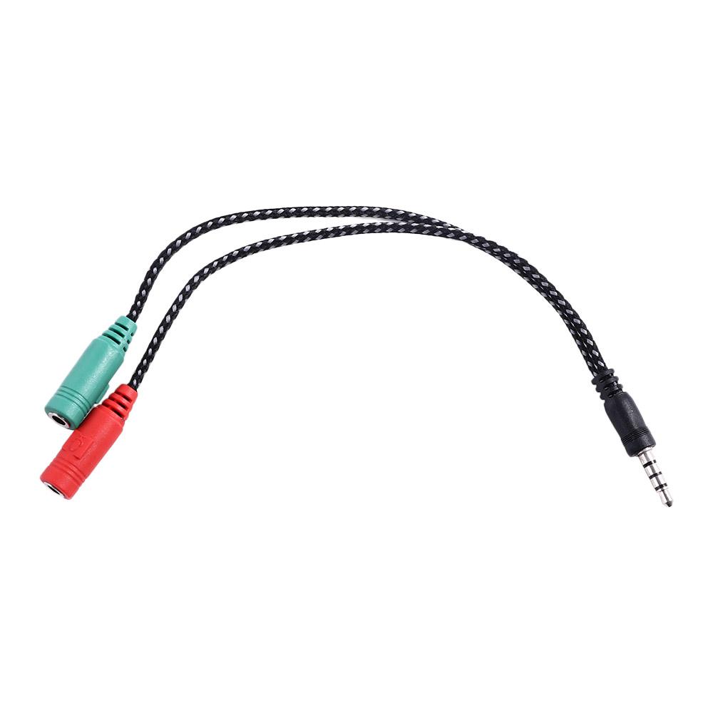 Audio And Music Splitter - สายเคเบิลสำหรับฟังเพลง หัวแจ็ค 3.5 มม. ชาย 3.5