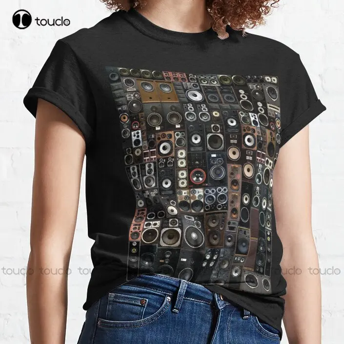 Audio Music News - ลําโพงใหม่ Vintage Audio Music ลําโพงรูปแบบคลาสสิกเสื้อยืด Cotton