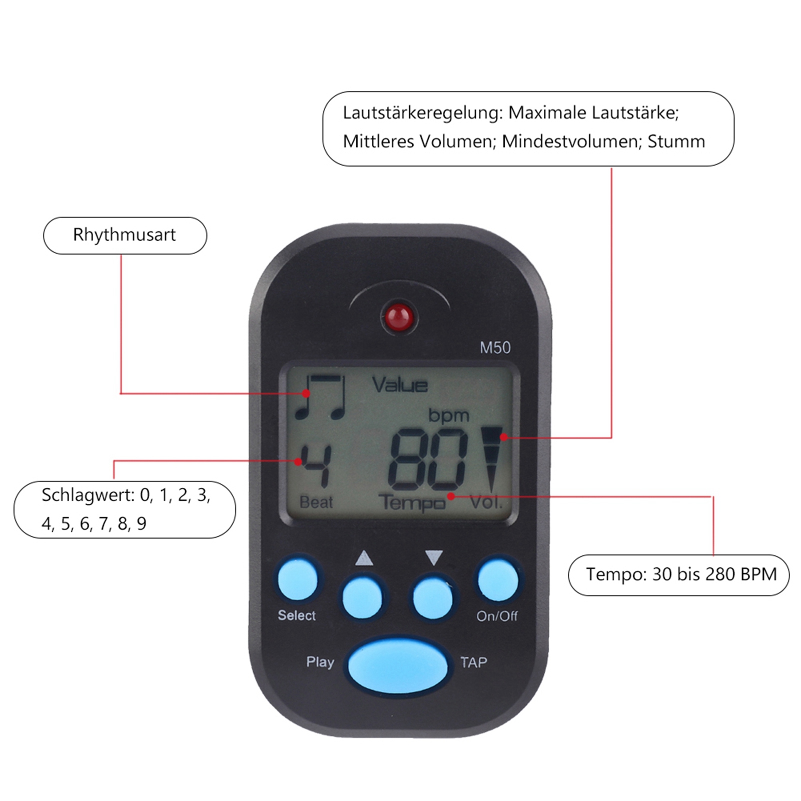 MINI Metronome Professional Cl - Metronome Digital บทวิจารณ์และราคา
