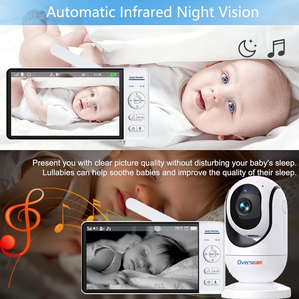 หน้าจอ 7.0 นิ้ว Baby Monitor 5 - Audio Detect Music บทวิจารณ์และราคา