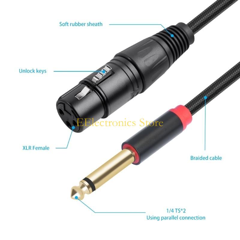 B03C หญิง 3Pin ถึง 6.35 มม.1/4 - Audio And Music Splitter บทวิจารณ์และราคา