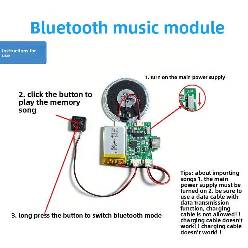 โมดูลเสียงไร้สายแบบชาร์จไฟได้  - Audio Music Download Free บทวิจารณ์และราคา