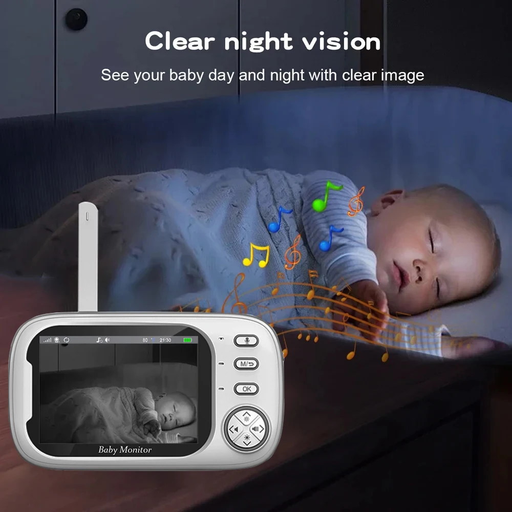 กล้องดูแลเด็กแบบวิดีโอ หน้าจอ  - Audio Detect Music บทวิจารณ์และราคา