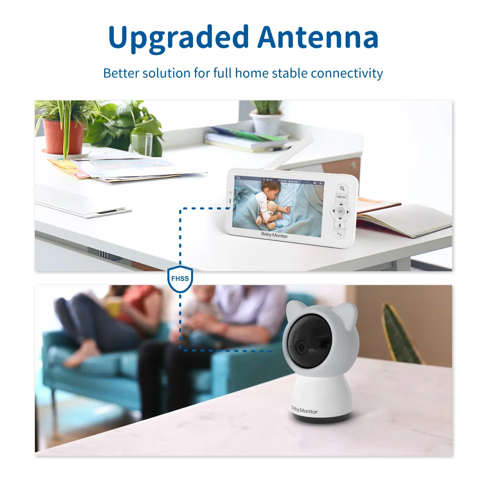 Baby Monitor HD 5 นิ้ว LCD Two - Audio Detect Music บทวิจารณ์และราคา