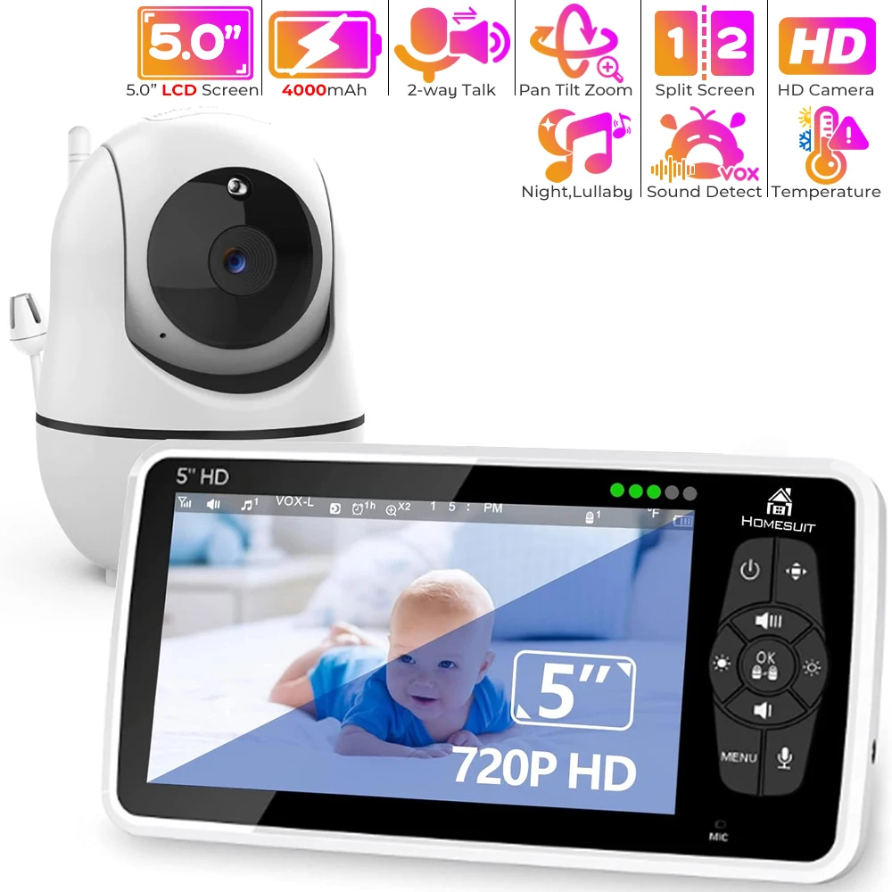 Video Baby Monitor พร้อมกล้องด - Audio Detect Music บทวิจารณ์และราคา