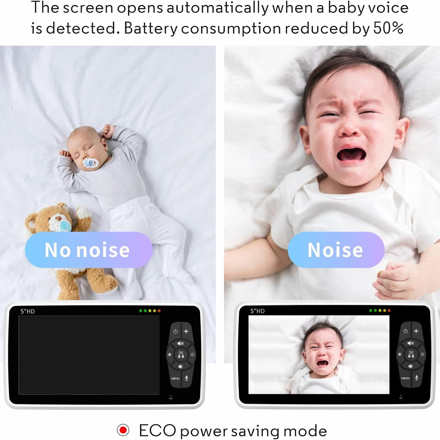 Video Baby Monitor พร้อมกล้องด - Audio Detect Music บทวิจารณ์และราคา