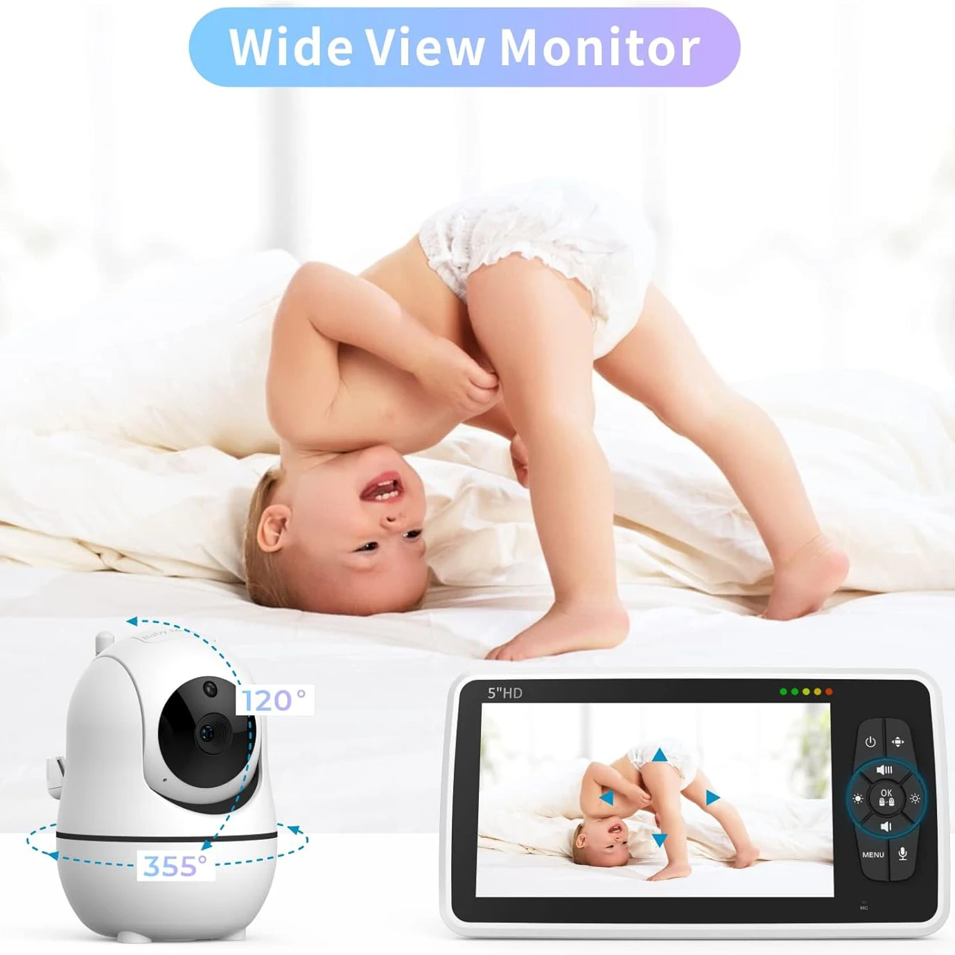Video Baby Monitor พร้อมกล้องด - Audio Detect Music บทวิจารณ์และราคา